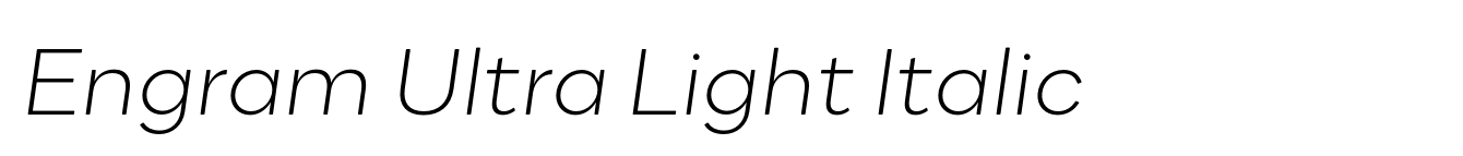 Engram Ultra Light Italic